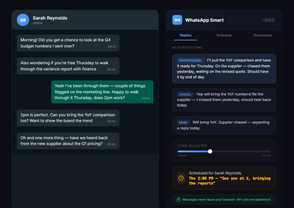 WhatsApp Smart extension
